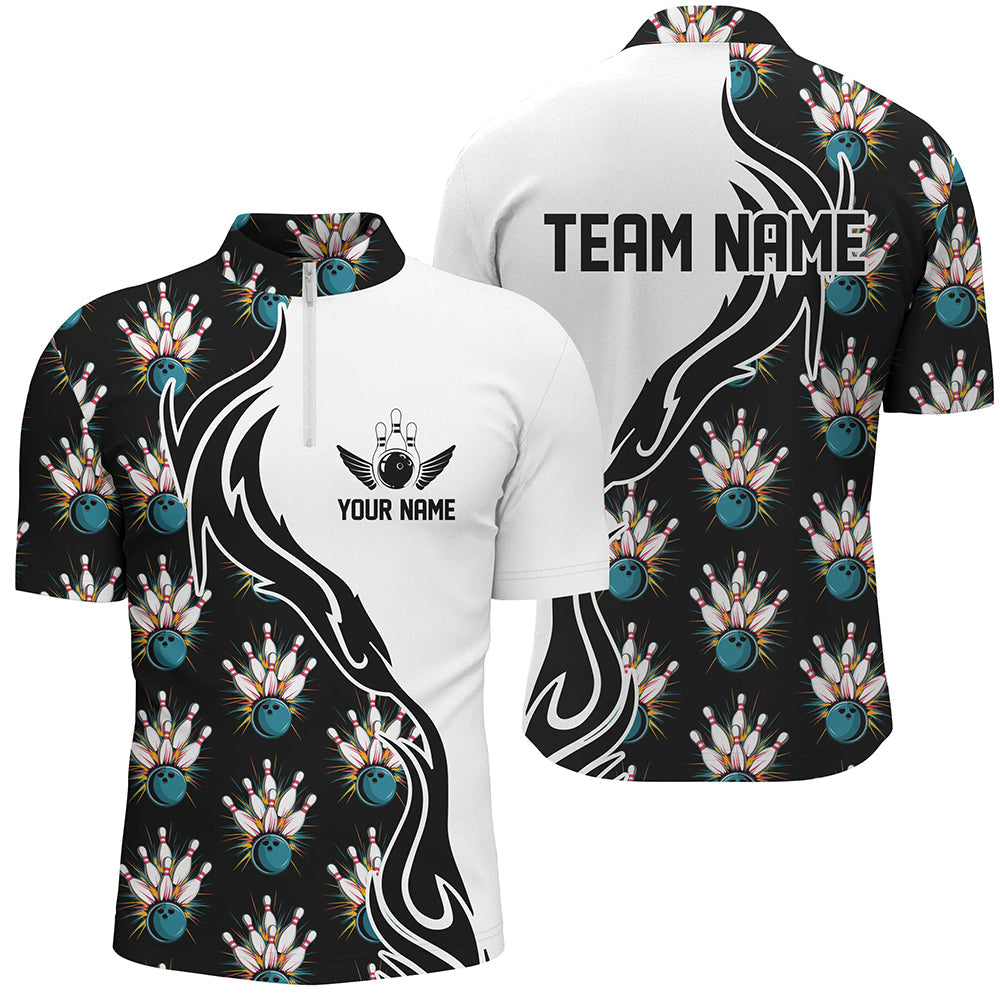 Strike Bowling Custom Polo Shirts For Men And Women, Personalized Bowling Team Shirts IPHW6954