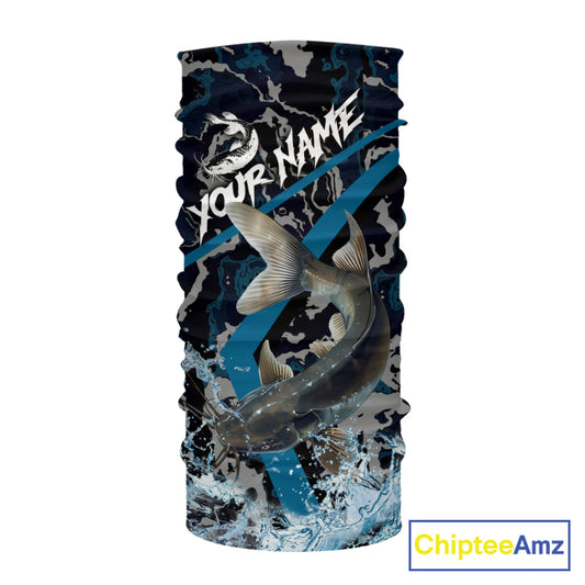 Custom Catfish Fishing Camo Long Sleeve Fishing Shirts, Personalized Catfish Fishing Team Jersey NQS9940