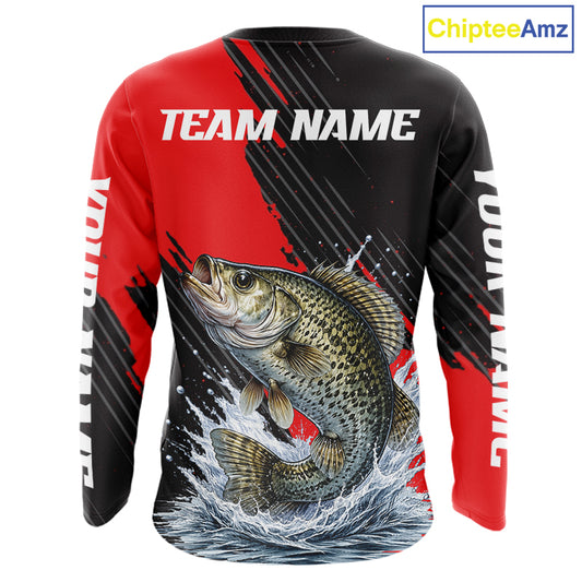Crappie Fishing Long Sleeve Tournament Shirts, Personalized Crappie Fishing Jerseys NHT586