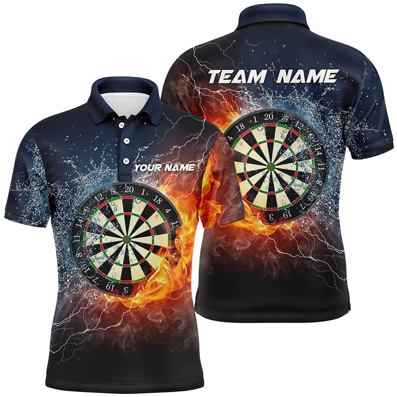Fire & Water Dartboard Personalized Mens Darts Shirt Thunder Darts Jersey For Men LDT0967