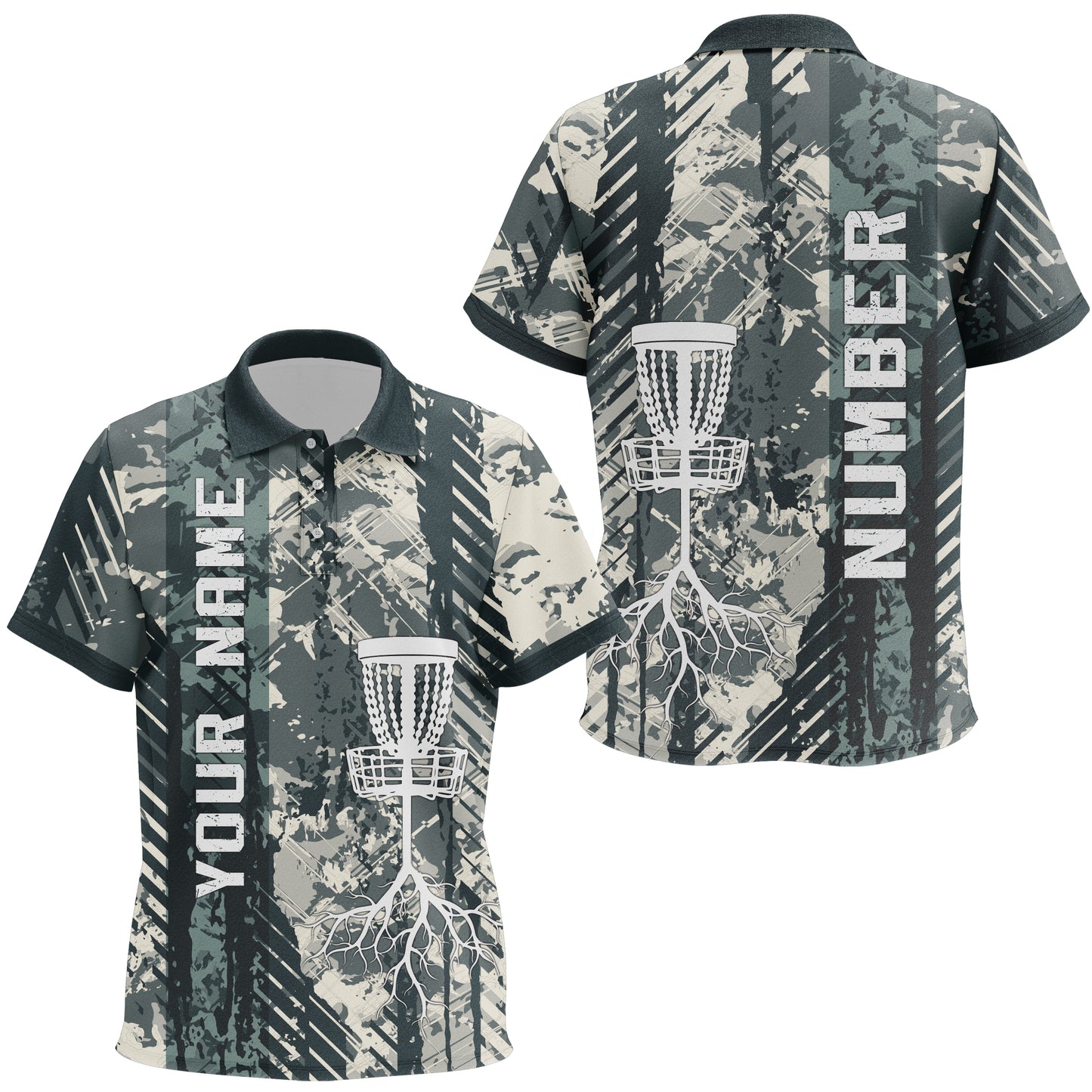 Personalized Wild Grunge Disc Golf Kids Polo Shirt Custom Unisex Disc Golf Shirts For Kid Golf Gifts LDT0515