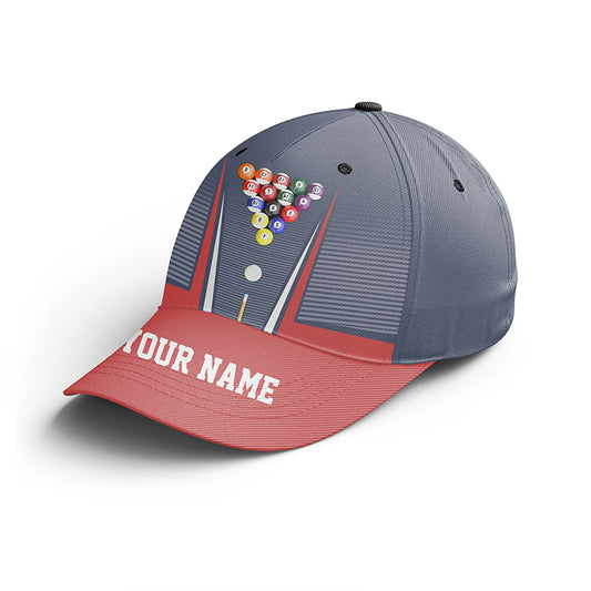 Personalized Billiard Balls Red Blue Sports Style Cap Hats For Men And Women, Custom Billiards Hat VHM0344