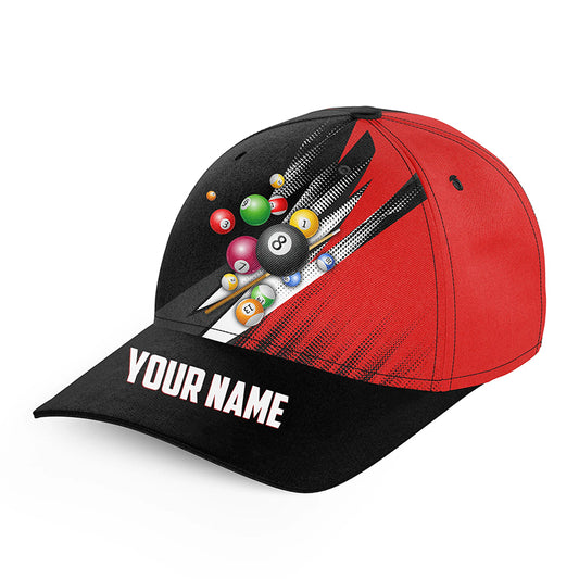 Billiard 8 Ball Pool Custom Name 3D Billiard Hats Cap, Personalized Pool Balls Top Hat Billiards VHM0578