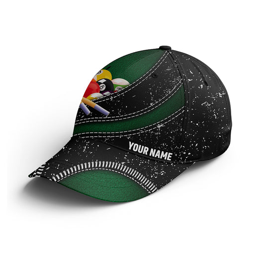 Custom Name Billiard Cap Hats For Men Women, Adjustable Billiard Baseball Cap 3D Printing Caps VHM0283