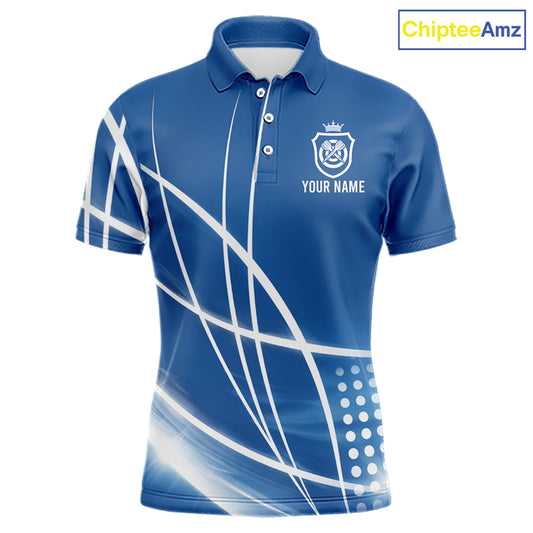Blue Darts Jersey For Men Custom Light Streaks Darts Tournament Team Shirt Polo & Quarter Zip TDM6026