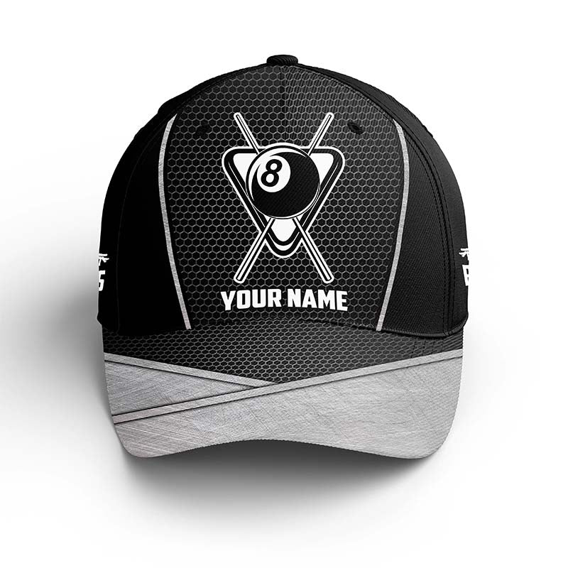 Personalized 8 Ball Pool Billiard Caps Hats For Player, Adjustable 3D Printed Billiard Baseball Caps TDM0332