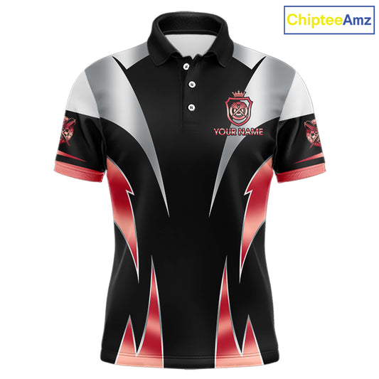 Personalized Crown Darts Shirt For Men Custom Darts Tournament Jersey Team Polo & 1/4 Zip |Red TDM6315