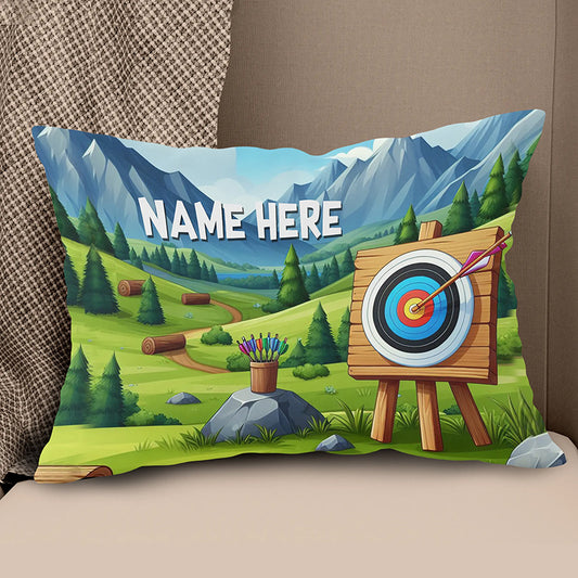 Funny Cartoon Archery Throw Pillow Personalized Archery Decorative Gifts TDM0838