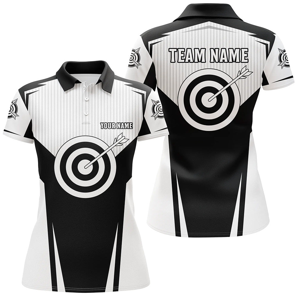 Black Archery Jerseys Polo Shirts For Women Custom Team Name Archery Uniform Jerseys Shirts TDM0706