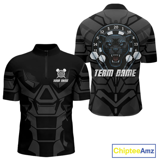 Navy Panther Darts Arrow Men's Grunge Darts Shirt - Custom Name For Darts Jersey NYN0438