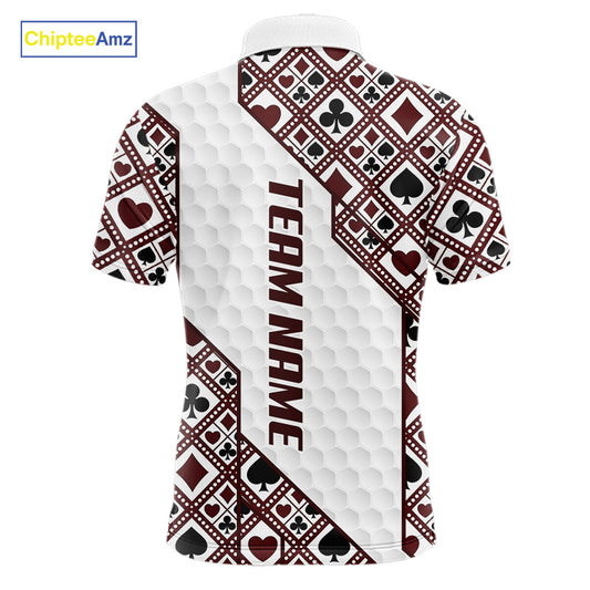 Mens Poker Pattern Golf Clothing Golf Shirt Funny Custom Men Golf Top, Best Golf Gifts For Golfer NYN2938