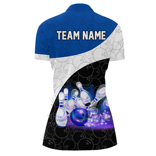 Personalized Bowling Shirt Custom Bowling Team League Bowling Jersey Women Quarter-Zip Shirt QZT260