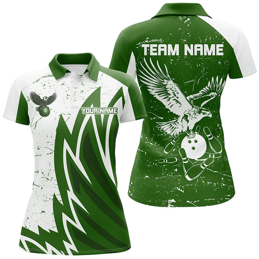 Personalized Women Eagle Bowling Shirts Polo Bowling Jersey League Multicolor QZT463