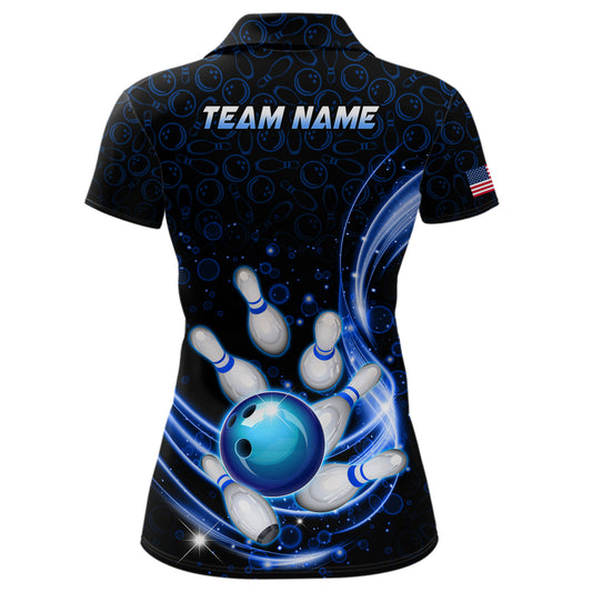 Personalized Camo Bowling Shirt for Women Custom Bowling Jersey Bowling Team League Polo Shirt QZT251