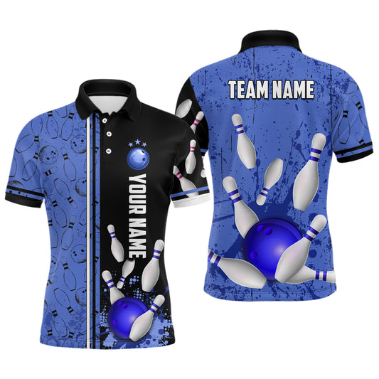 Custom Men Bowling Team Shirts Polo Bowling Jersey Bowling League Muticolor QZT474