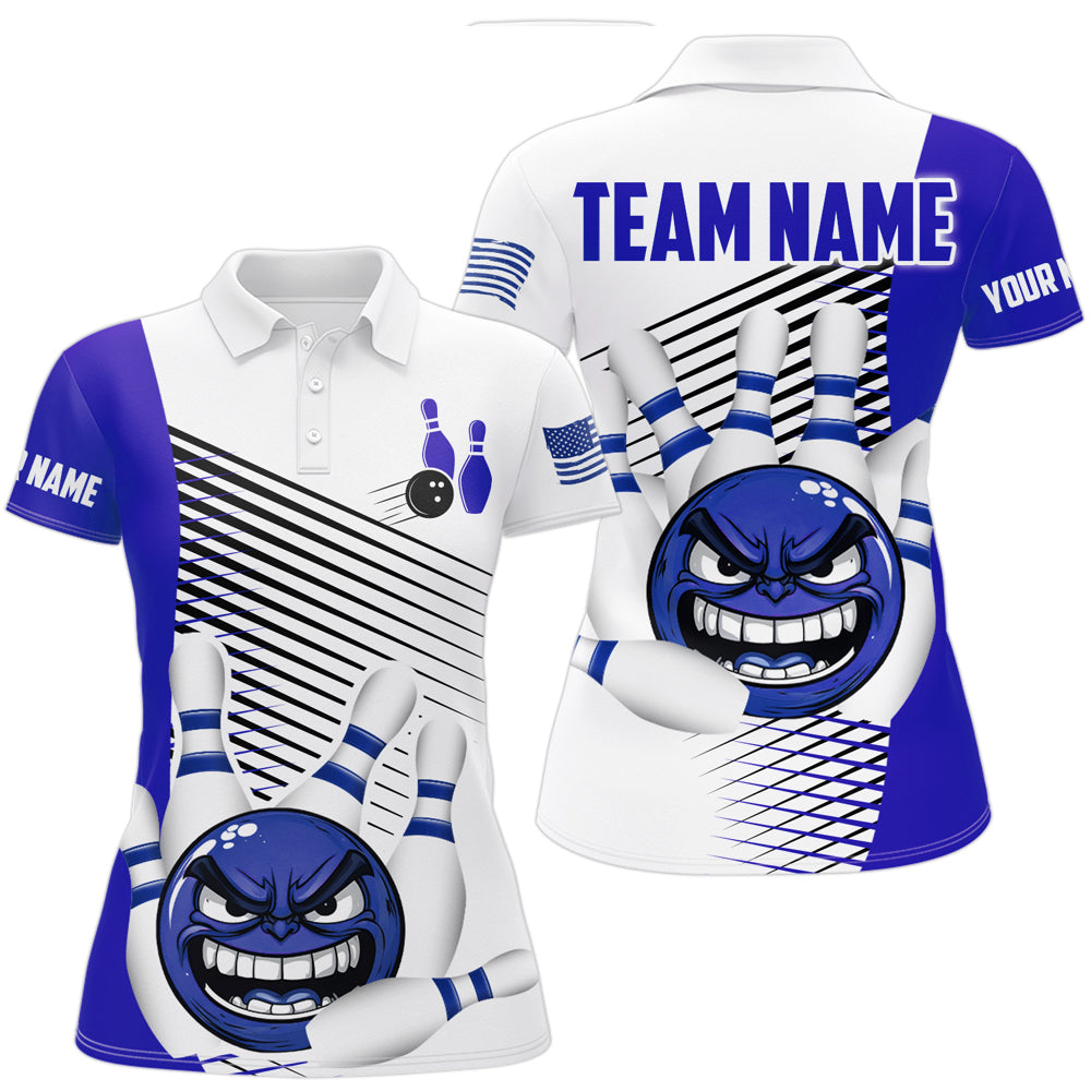 Custom Bowling Shirt Funny Bowling Polo Shirt for Women Bowling Team Jersey Polo Shirt Unisex QZT254