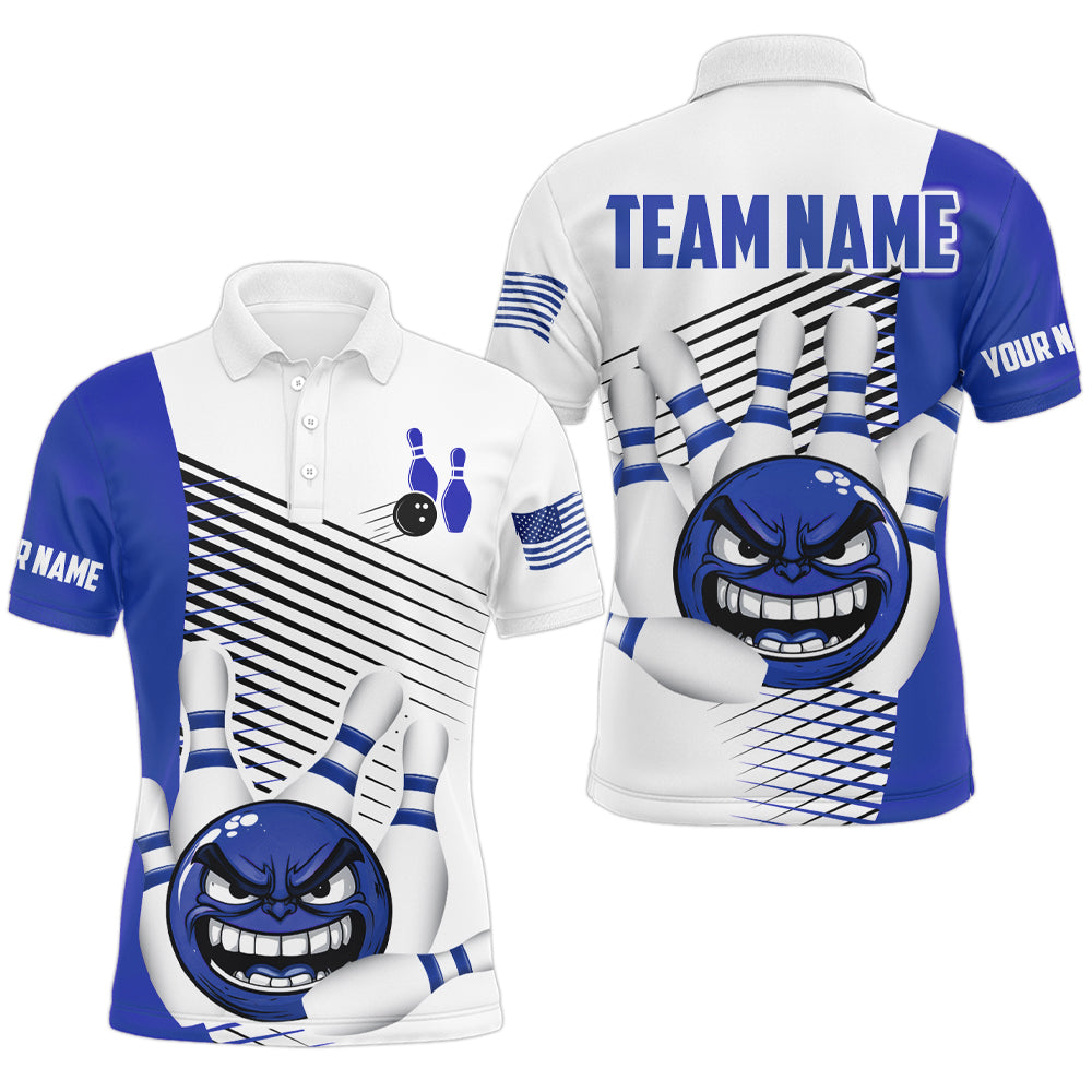 Custom Bowling Shirt Funny Bowling Polo Shirt for Men Bowling Team Jersey Polo Shirt Unisex QZT254