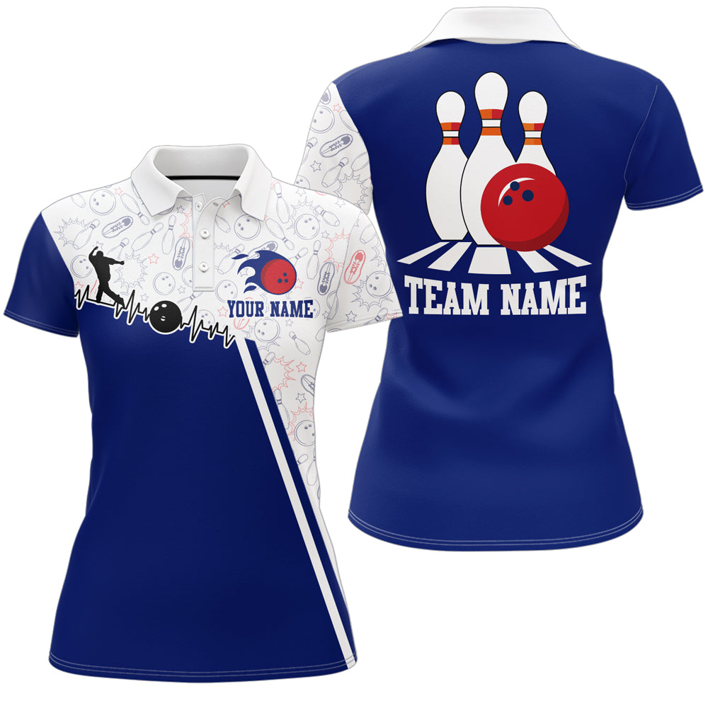 Women's Bowling Shirt Personalized Camo Bowling Jersey Polo Bowling Shirt QZT419