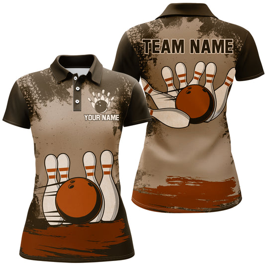 Personalized Bowling Team Shirts Multicolor Women's Bowling Shirt Polo Bowling Gifts QZT490