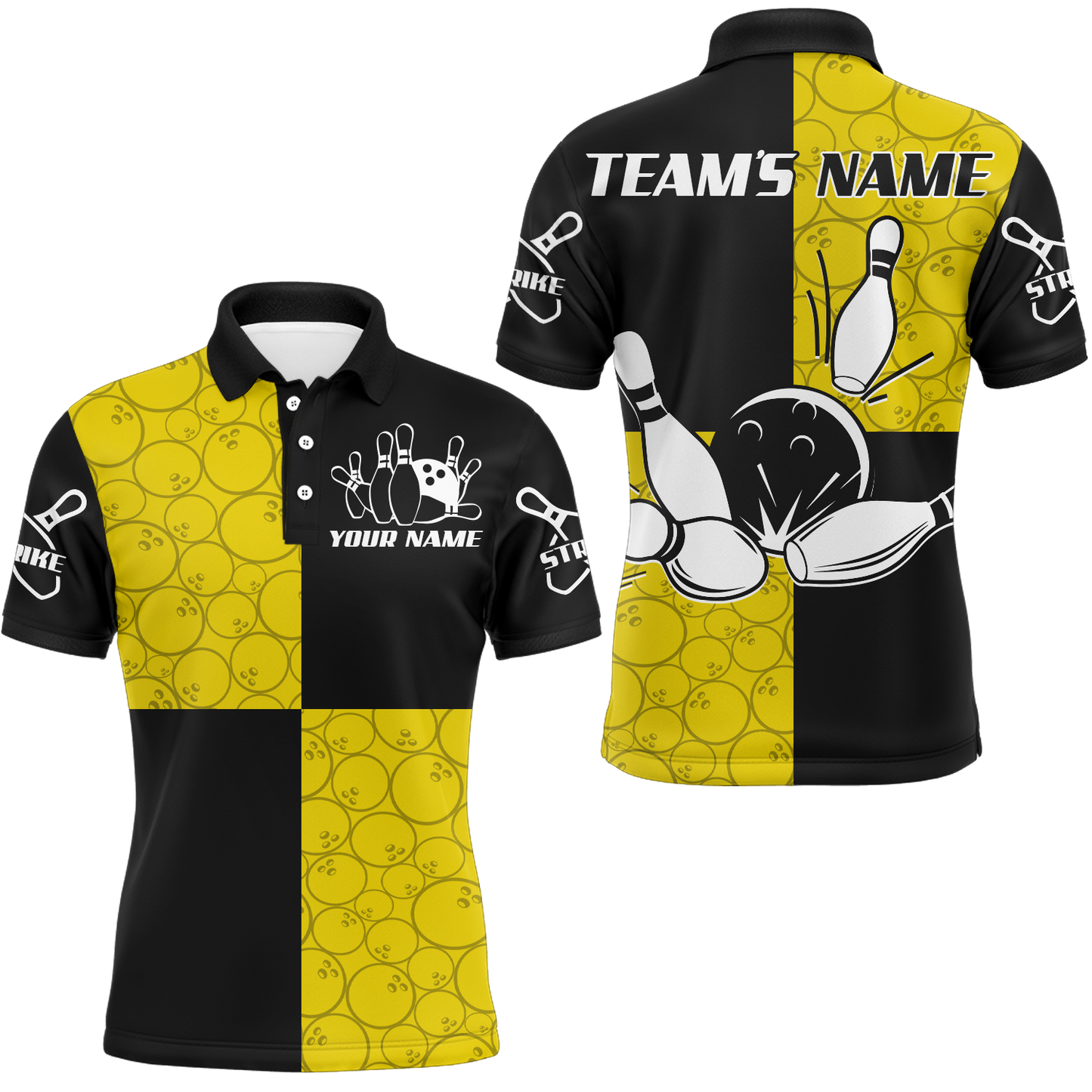 Polo Bowling Shirts Customized for Men Bowling Jersey Bowling Team League QZT425