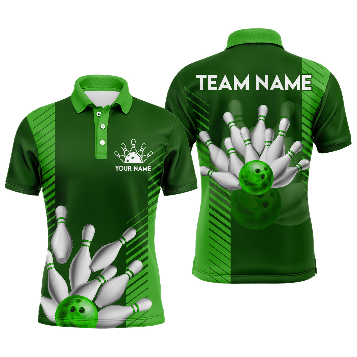 Personalized Bowling Shirt for Men Custom Bowling Jersey Bowling Team Polo Shirt QZT110