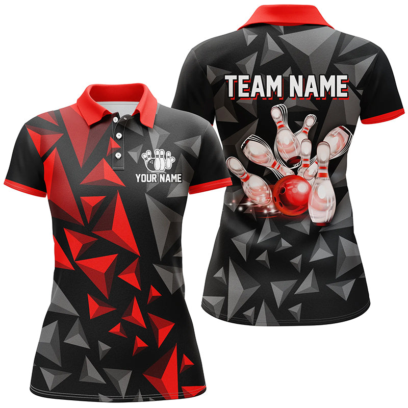 Custom Polo Shirts For Men And Women Red Bowling Team League Jersey Bowler BDT500