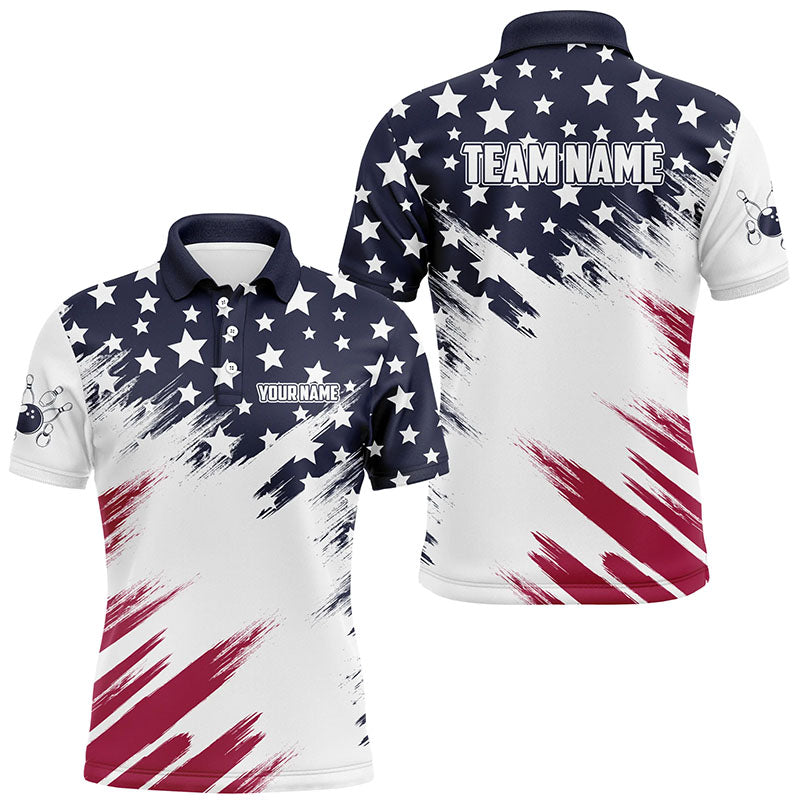Custom American Bowling Shirts for Men & Women Patriotic Bowling Jersey Team League Unisex BDT550
