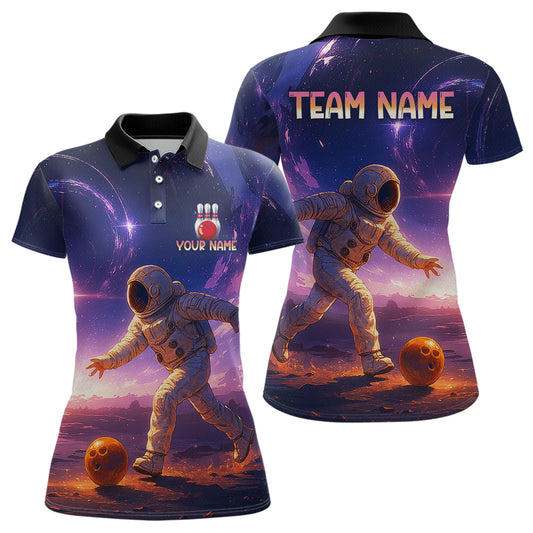 Custom Astronaut Bowling Shirts for Men Women Team Bowling Polo & Quarter Zip Shirts MBL154