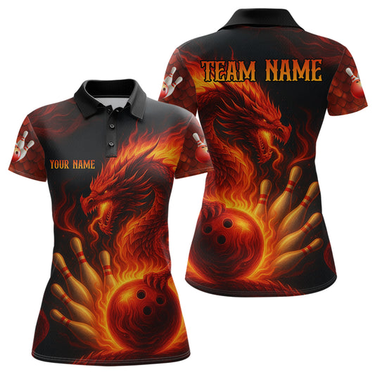 Dragon Bowling Shirts Women Men Team Custom Flame Bowling Jerseys for Bowlers MBL143