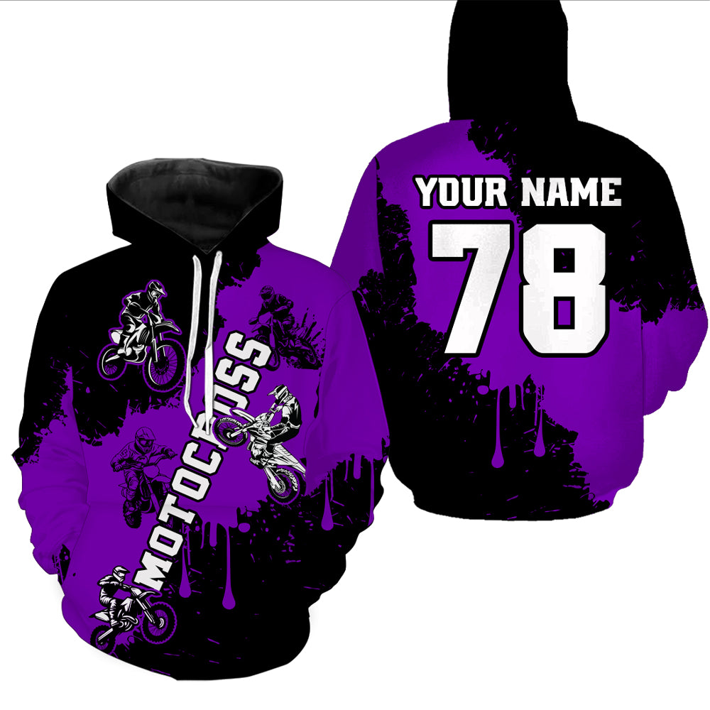 Purple custom dirt bike jersey adult&kid Motocross jersey upf30+ mens women Motocross Shirt| CTP03