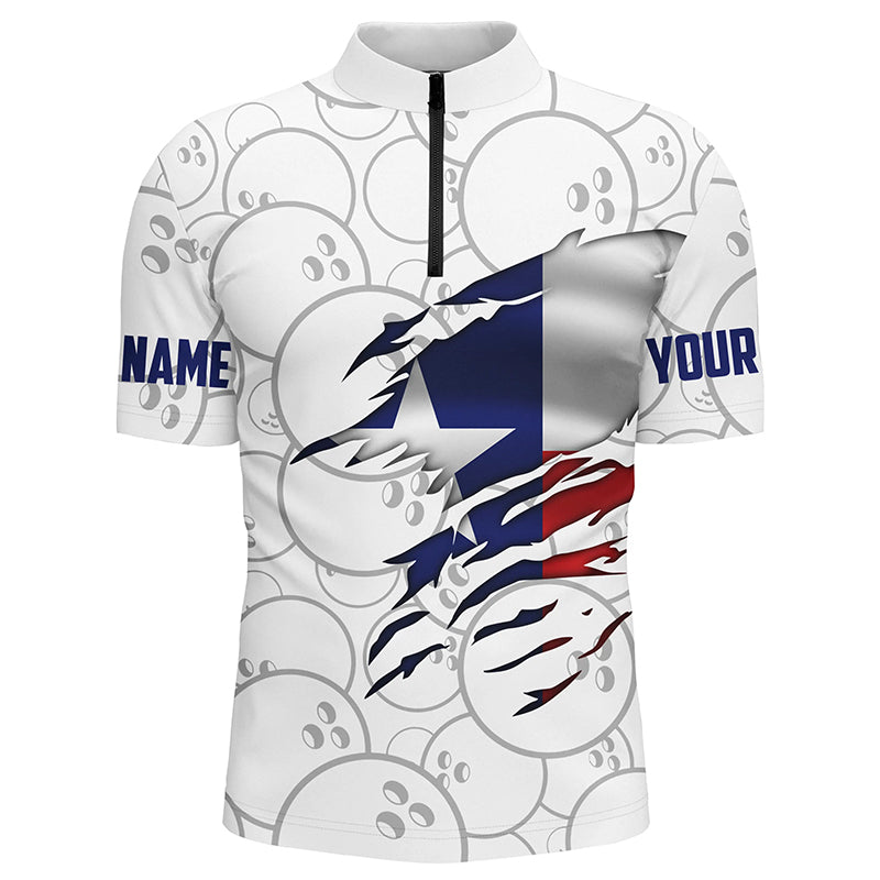 Custom bowling shirt for men – personalized team jersey front view