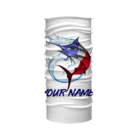 Marlin fishing American flag patriotic Custom Name UV protection UPF 30+ fishing jersey NQS3100