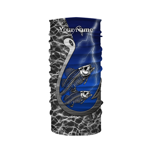 Bass fishing fish reaper fish hook fish skull Custom Name 3D All over Printed UV Protection Shirts NQS4065