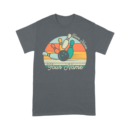 Custom Bowling Retro Shirt, Personalized Bowling Name T-Shirt