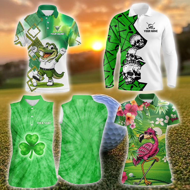 green golf shirts