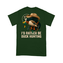 Load image into Gallery viewer, I&#39;d Rather Be Duck Hunting Black Labs Hunting Dog Men T-shirt FSD4701