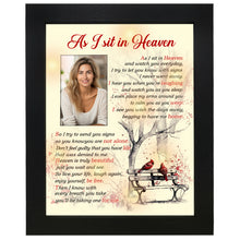 Load image into Gallery viewer, Memorial Shadow Box As I Sit in Heaven Memorial Picture Frame for Loss of Loved One 2x3 Photo TND1