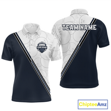 Load image into Gallery viewer, Dark Blue Bowling Custom Men Bowling Shirt Polo &amp; Quarter-Zip Bowling Team Jerseys HNT64