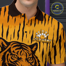 Load image into Gallery viewer, Tiger Bowling Shirts for Team Women Men Custom Bowling Jersey Polo &amp; Quarter Zip Shirt MBL187