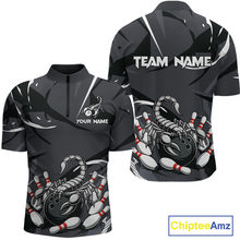 Load image into Gallery viewer, Custom Scorpio Zodiac Bowling Men Bowling Shirt Polo &amp; Quarter-Zip Bowling Team Jerseys HNT59