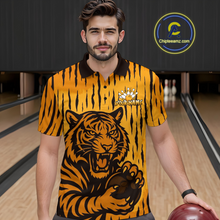 Load image into Gallery viewer, Tiger Bowling Shirts for Team Women Men Custom Bowling Jersey Polo &amp; Quarter Zip Shirt MBL187