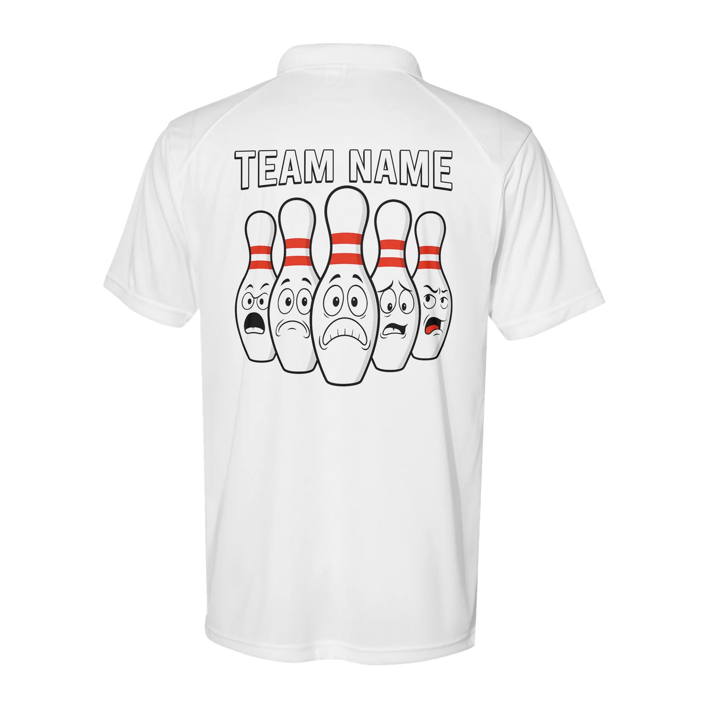 Funny Bowling Pins Performance Polo Shirts, Bowling Team league Jerseys D03 NQS9884
