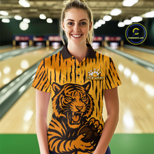 Load image into Gallery viewer, Tiger Bowling Shirts for Team Women Men Custom Bowling Jersey Polo &amp; Quarter Zip Shirt MBL187