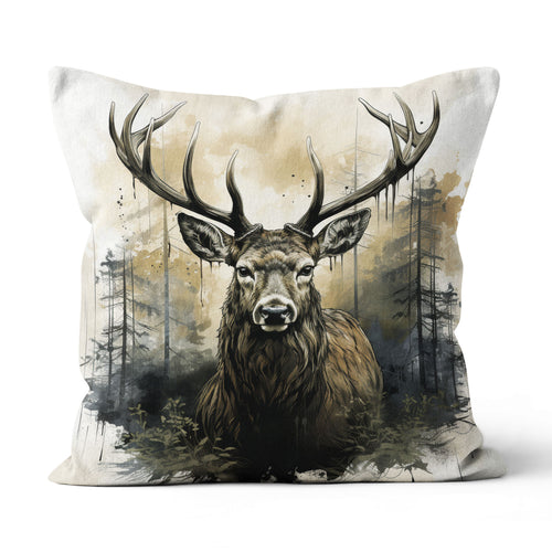 Deer Hunting Lodges Pillow, Vintage Deer Hunting Cabins Pillow IPHW5724