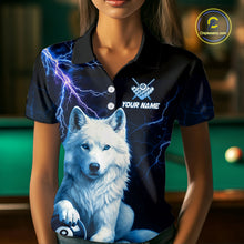 Load image into Gallery viewer, Custom Wolf 8 Ball Billiard Shirts for Women Billiard Jersey Polo &amp; 1/4 Zip Pool Shirt BHT26