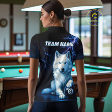 Load image into Gallery viewer, Custom Wolf 8 Ball Billiard Shirts for Women Billiard Jersey Polo &amp; 1/4 Zip Pool Shirt BHT26