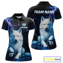 Load image into Gallery viewer, Custom Wolf 8 Ball Billiard Shirts for Women Billiard Jersey Polo &amp; 1/4 Zip Pool Shirt BHT26