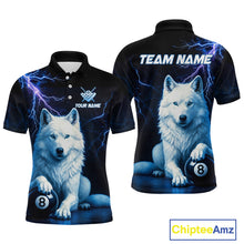 Load image into Gallery viewer, Custom Wolf 8 Ball Billiard Shirts for Men Billiard Jersey Polo &amp; 1/4 Zip Pool Shirt BHT26
