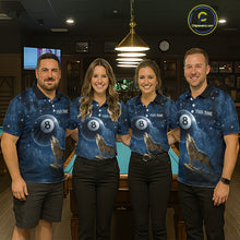 Load image into Gallery viewer, Custom Wolf 8 Ball Billiard Shirts for Men Night Realm Billiard Jersey Pool Shirt BHT27