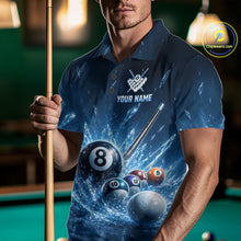 Load image into Gallery viewer, Custom Ice Billard Shirt 8 Ball Billiard Jersey for Men Frozen Pool Shirt Polo &amp; Quarter-Zip BHT33